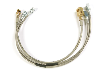 XJ/ZJ/TJ Extended Length Stainless Steel Braided Brake Hose Kit (4-8